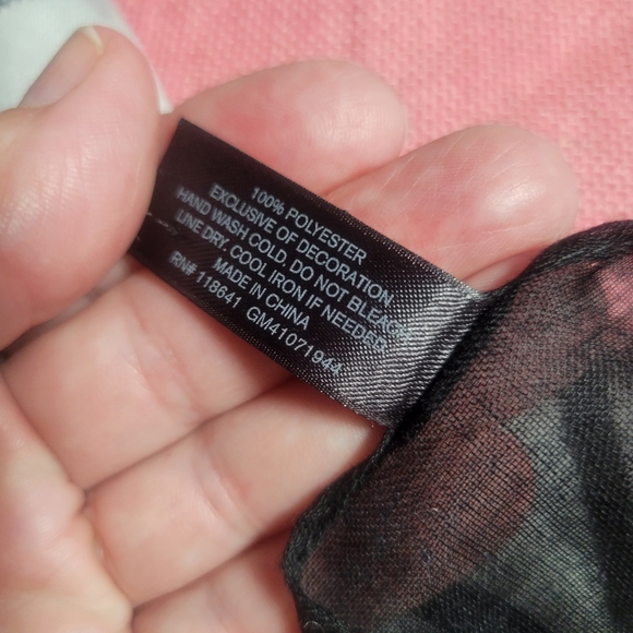 Black Heart & Silver Embellished Wrap/Scarf - Picture 5 of 7